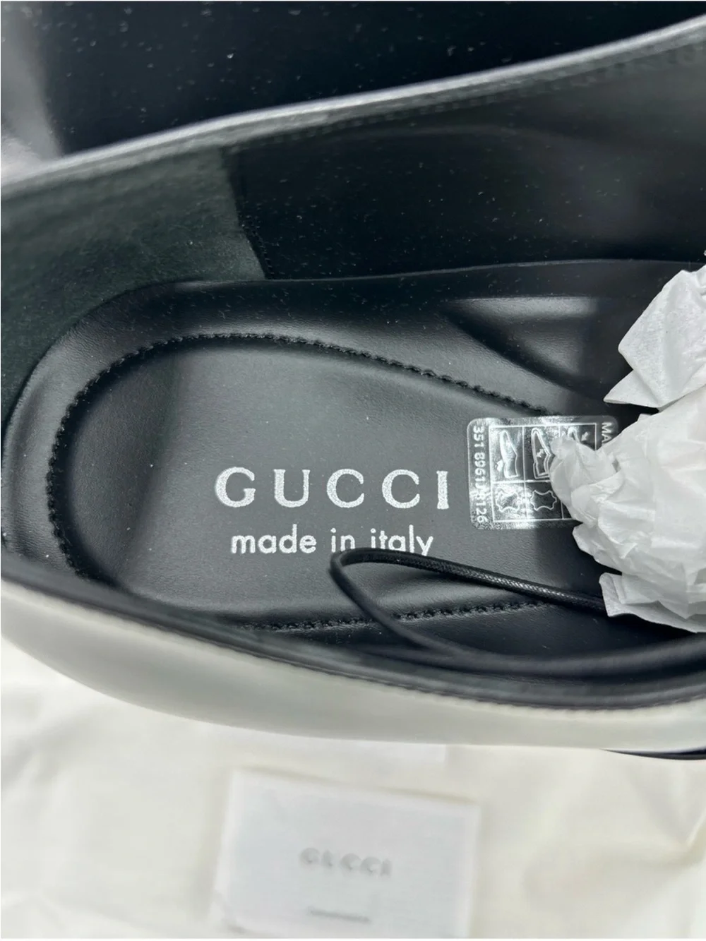 Men’s Gucci, leather lace up dress shoes size 12 fits 12.5 US made in Italy